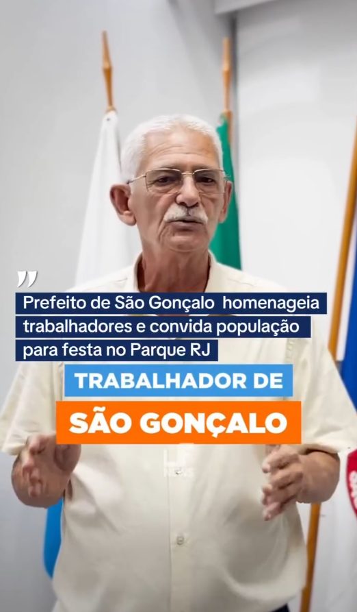 Capitão Nelson homenageia trabalhadores de São Gonçalo e convida população para festa no Parque RJ