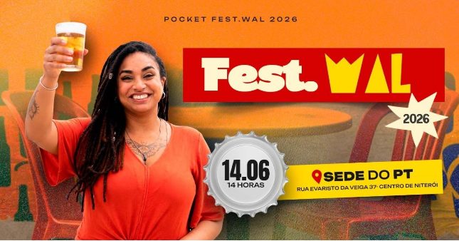 Fest WAL volta com rodas de samba e DJs na sede do PT em Niterói neste domingo